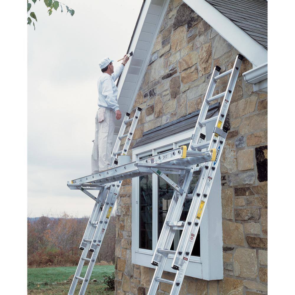 Werner 24 ft. Aluminum D-Rung Extension Ladder with 300 lbs. Load Capacity Type IA Duty Rating D1524-2