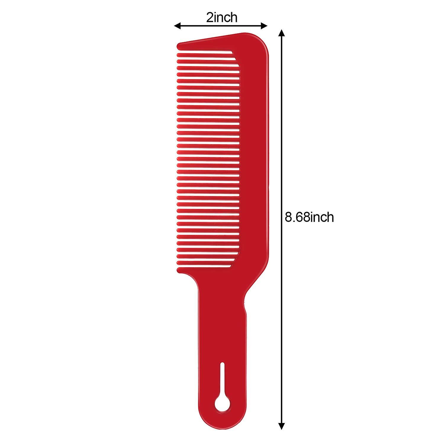 3 Pack Barber Combs Clipper Comb Flat Top Clipper Comb Hair Cutting Combs Great For Clipper-cuts And Flattops (red)