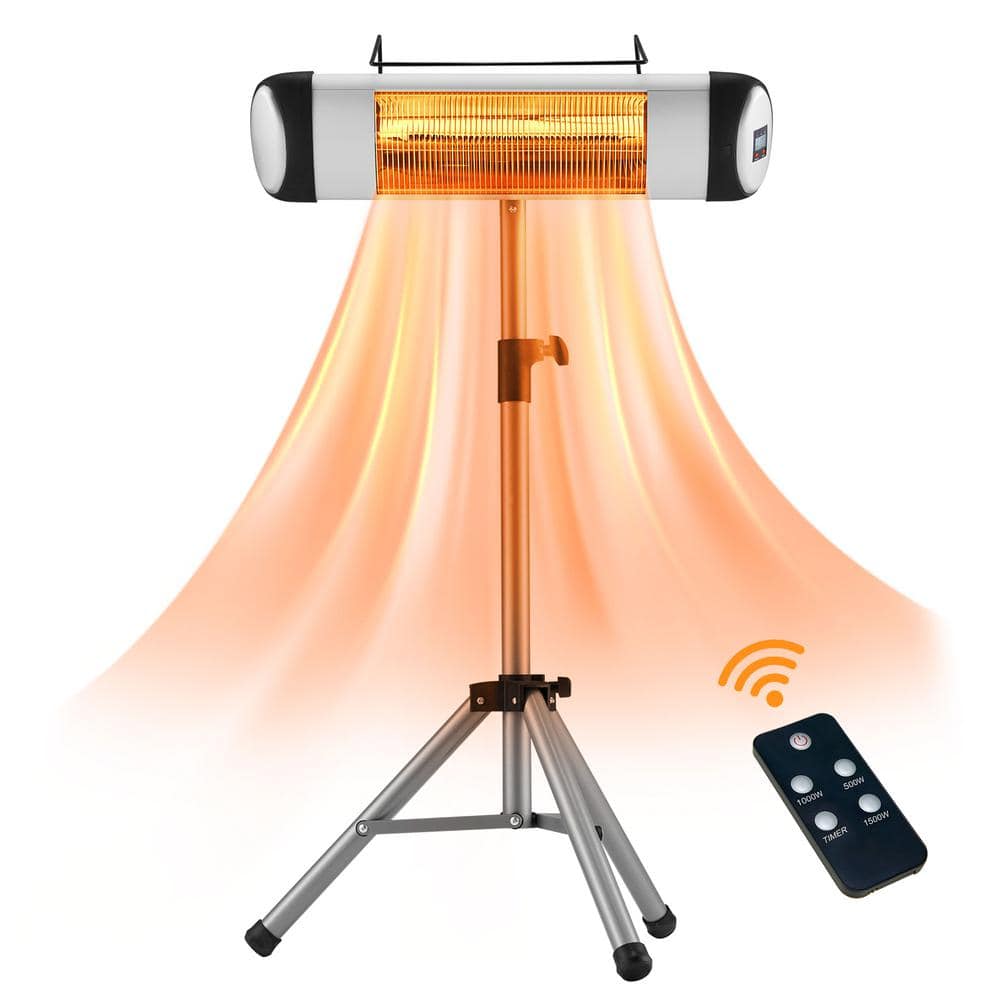 JOMEED 15000-Watt Electric Outdoor Metal Patio Heater with Remote and 3 Heat Settings UP048