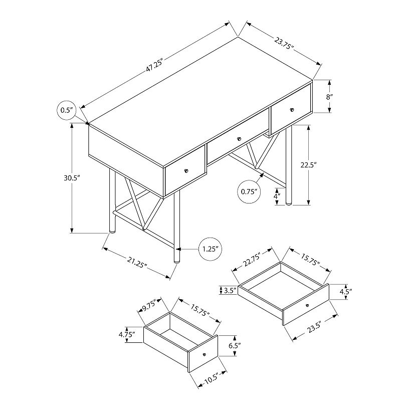 Monarch Contemporary Computer Desk