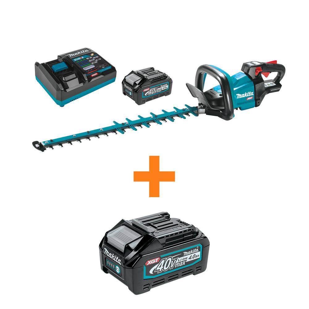 Makita 40V max XGT Brushless Cordless 24 in. Hedge Trimmer Kit (4.0Ah) with bonus 40V Max XGT 4.0Ah Battery GHU02M1-BL4040