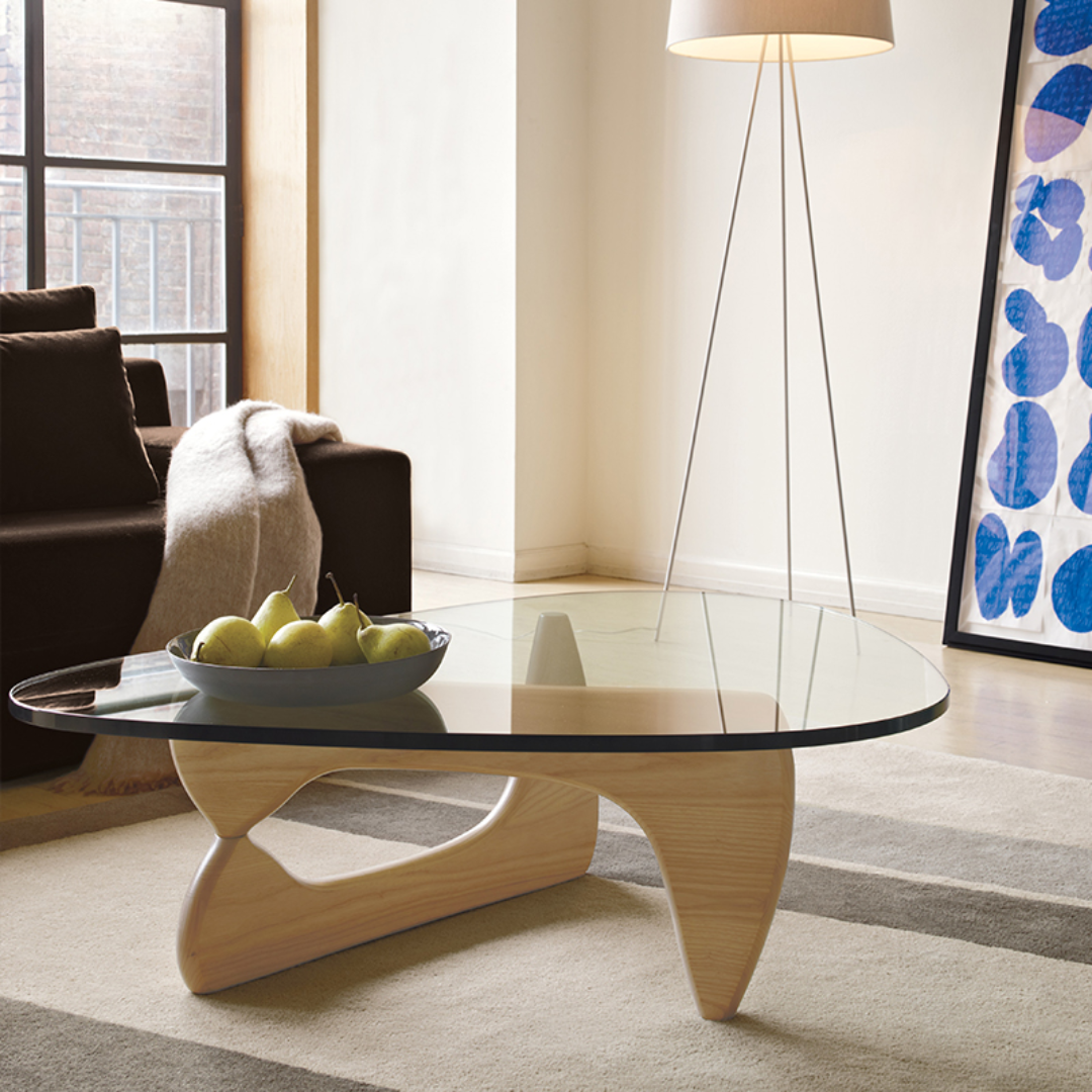 Solid Wood Coffee Table With Glass Top Bp8083-N