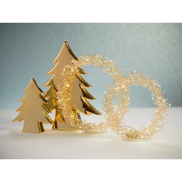 Teton 13.75Inch Tall Gold Ceramic Tree