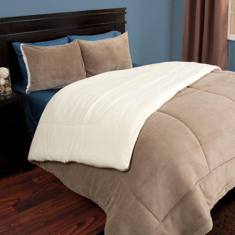 Portsmouth Home Sherpa Fleece Comforter Set