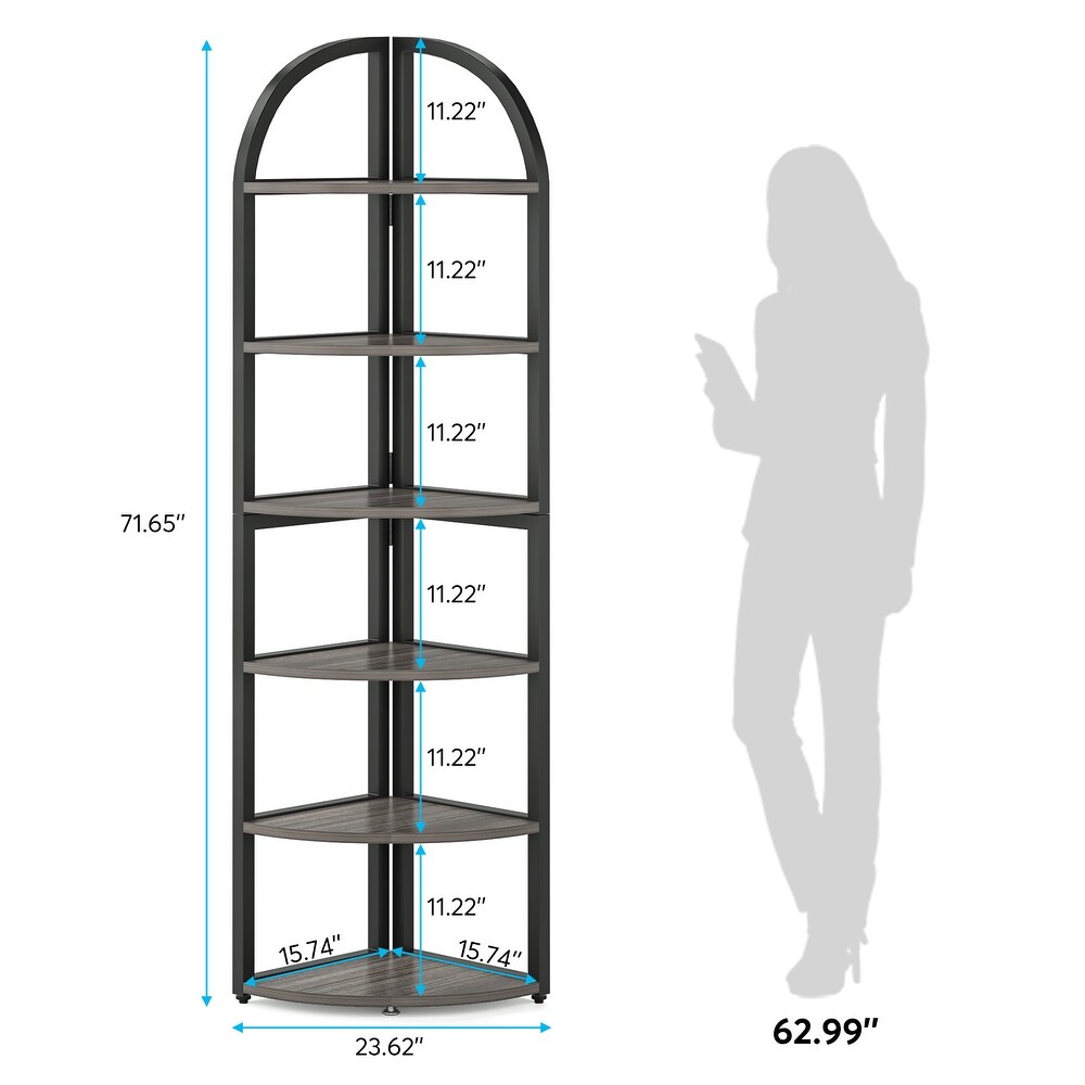 Corner Shelf  Tall Corner Bookshelf for Small Space