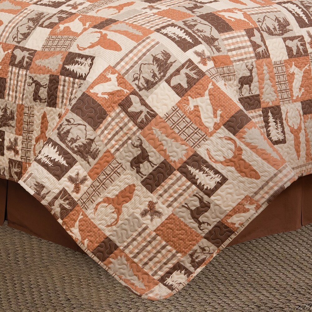 Cameran Ridge Rustic Lodge Microfiber Quilt Set