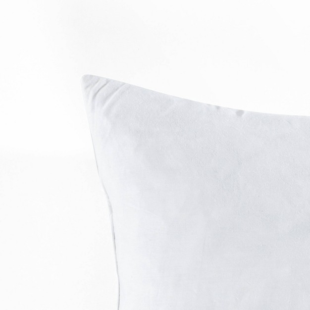 Feather Down With Cotton Insert Throw Pillow Cover White Lush D cor