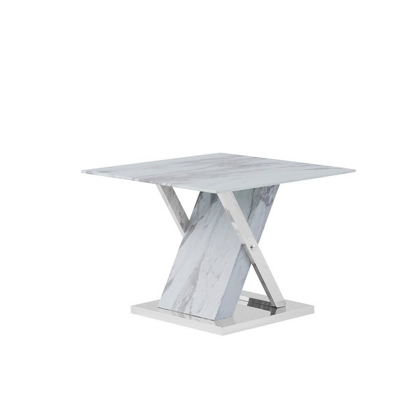 Global Furniture USA Marble Inspired End Table