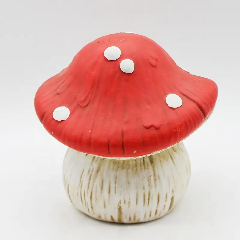 garden supplies wholesales Custom Cute red Large mushroom statue ornament for Garden Decoration