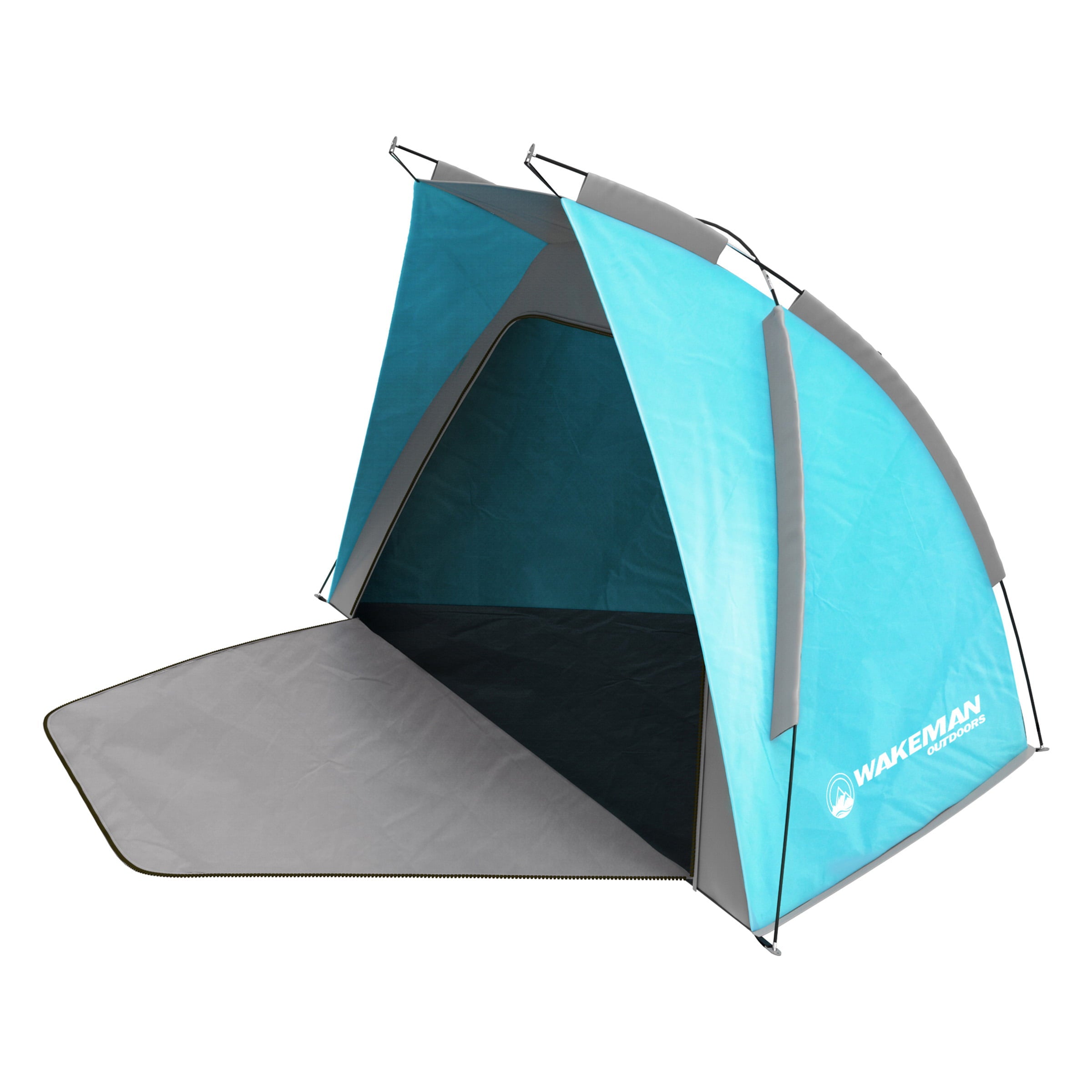 Beach Tent Sun Shelter- Sport Umbrella， UV Protection， Zip Up Porch for Privacy and Carry Bag- Shade for Families， Kids and Baby by Wakeman Outdoors