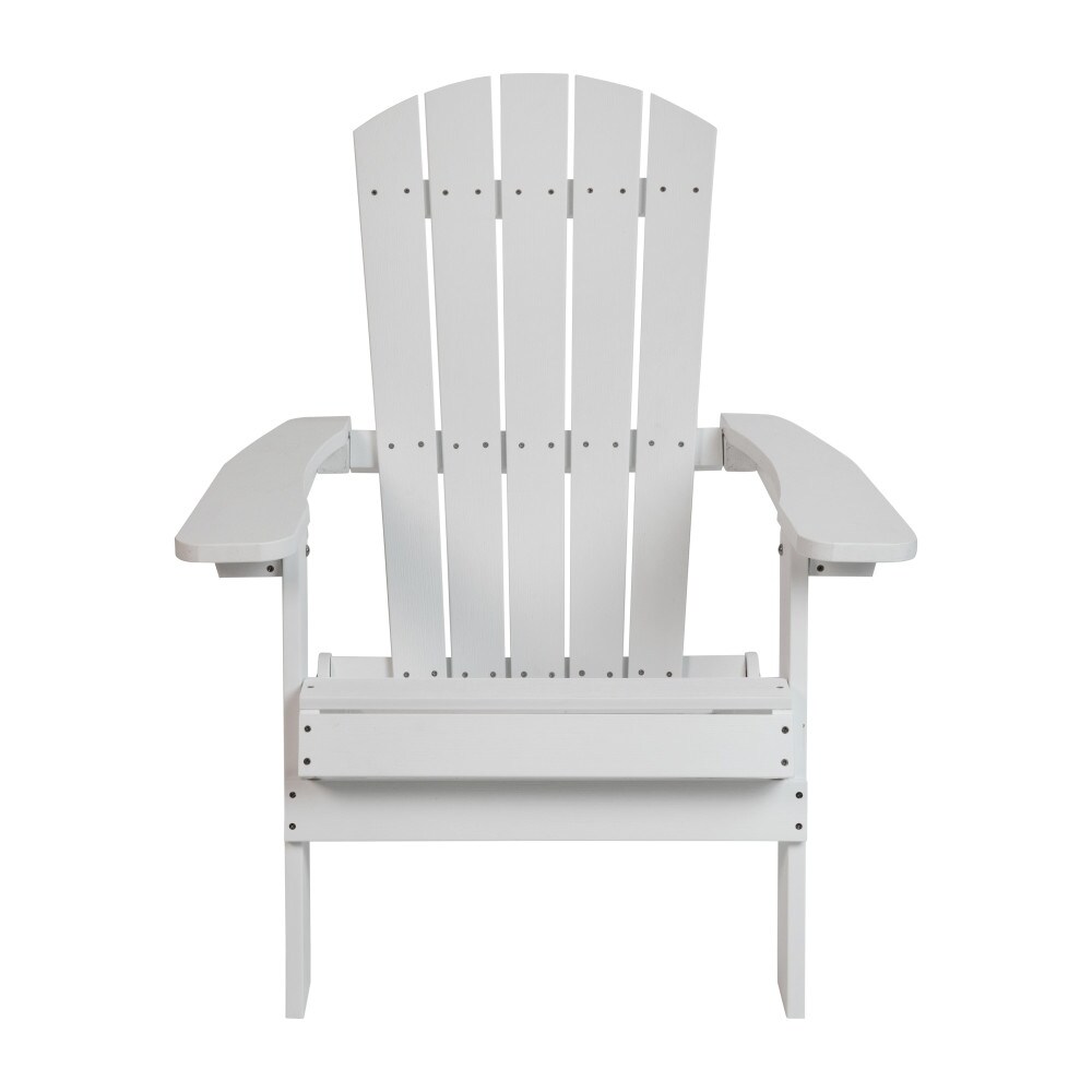 Poly resin Folding Adirondack Indoor/Outdoor Patio Chair (Set of 4)