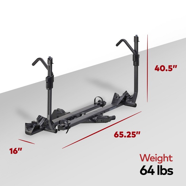 Yakima Stagetwo 1 25 Inch Premium 4 Bike Tiered Adjustable Tray Hitch Bike Rack Accommodates 52 Inches Wheelbases With Remote Tilt Lever And Sks Locks