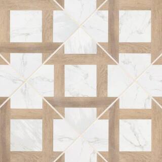 MSI Marble Wood White 10 in. x 10 in. Matte Porcelain Floor and Wall Tile (13.44 sq. ft.Case) NHDMARWOO10X10