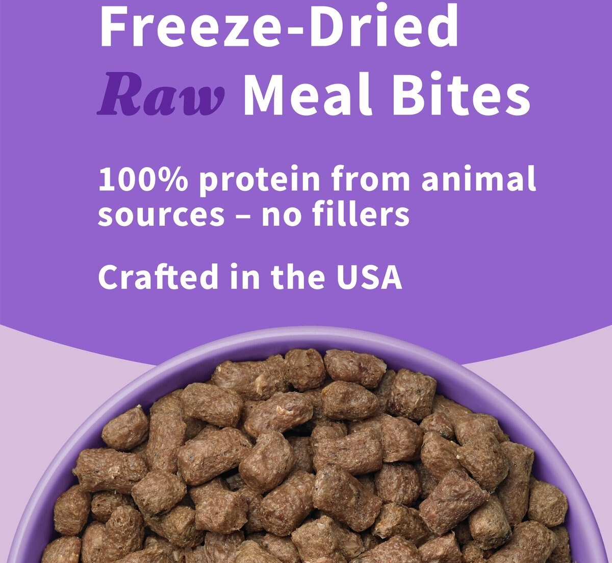 Halo Meal Bites Whitefish Recipe Grain-Free Freeze-Dried Raw Dog Food， 14-oz bag