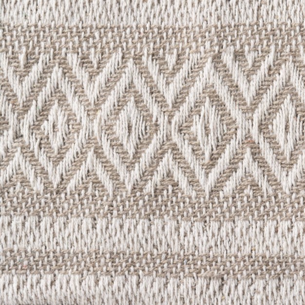 Adobe Striped Faux Shearling Throw Blanket Neutral Design Imports