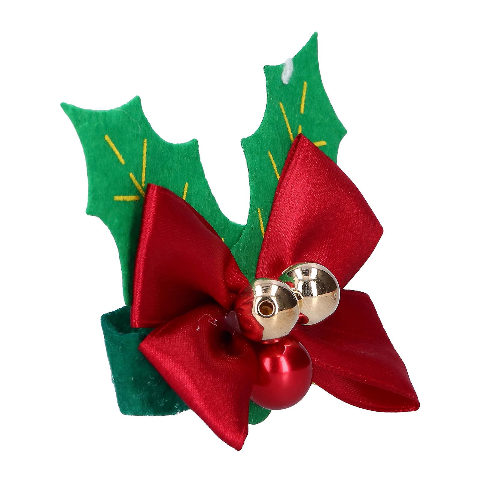 Chirstmas Bowknot Napkin Rings Xmas Bow Napkin Holders For Dinning Table Setting