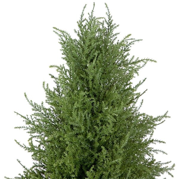 Real Touch™ Artificial Cedar Pine Arborvitae Tree in Urn Style Pot，Unlit