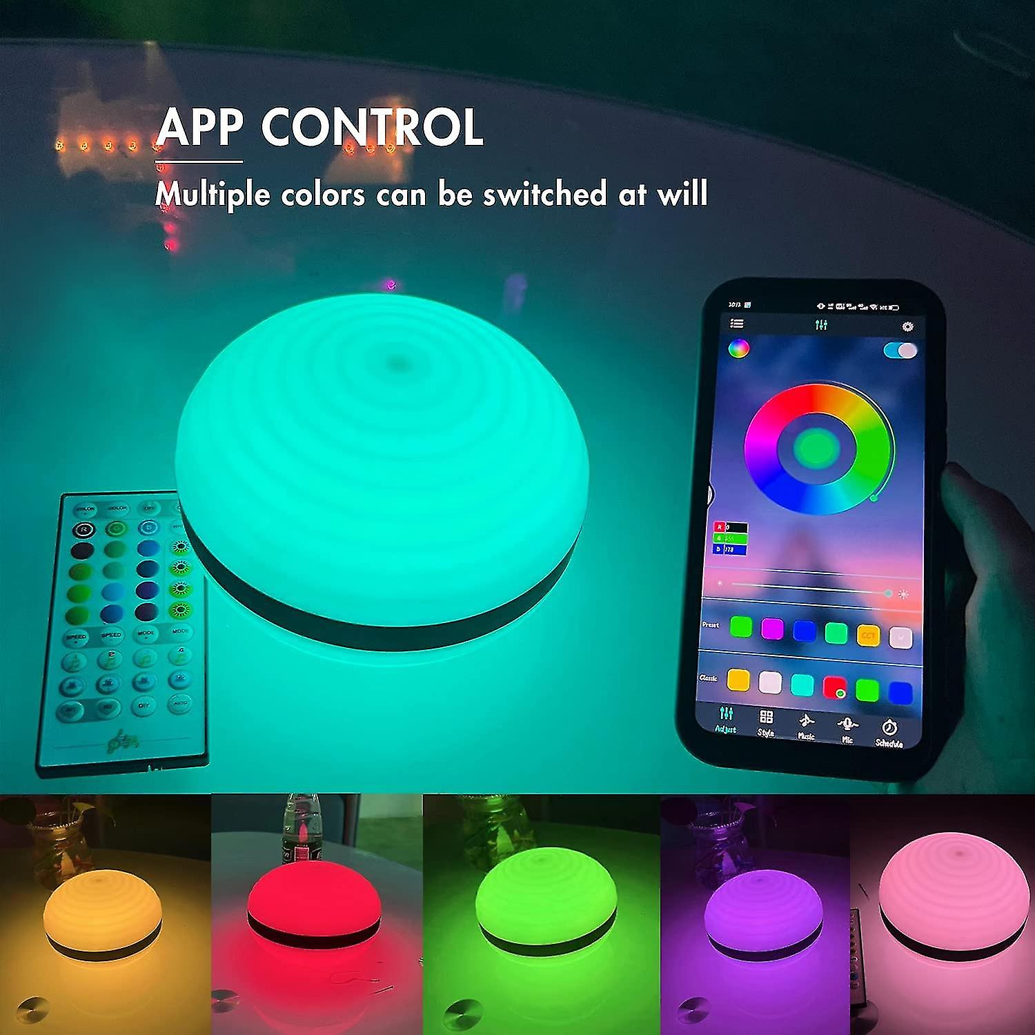 Touch Smart Lamp， Bluetooth Saturn Led Rgb Night Light Atmosphere Decor For Room Bedroom App Remote Control