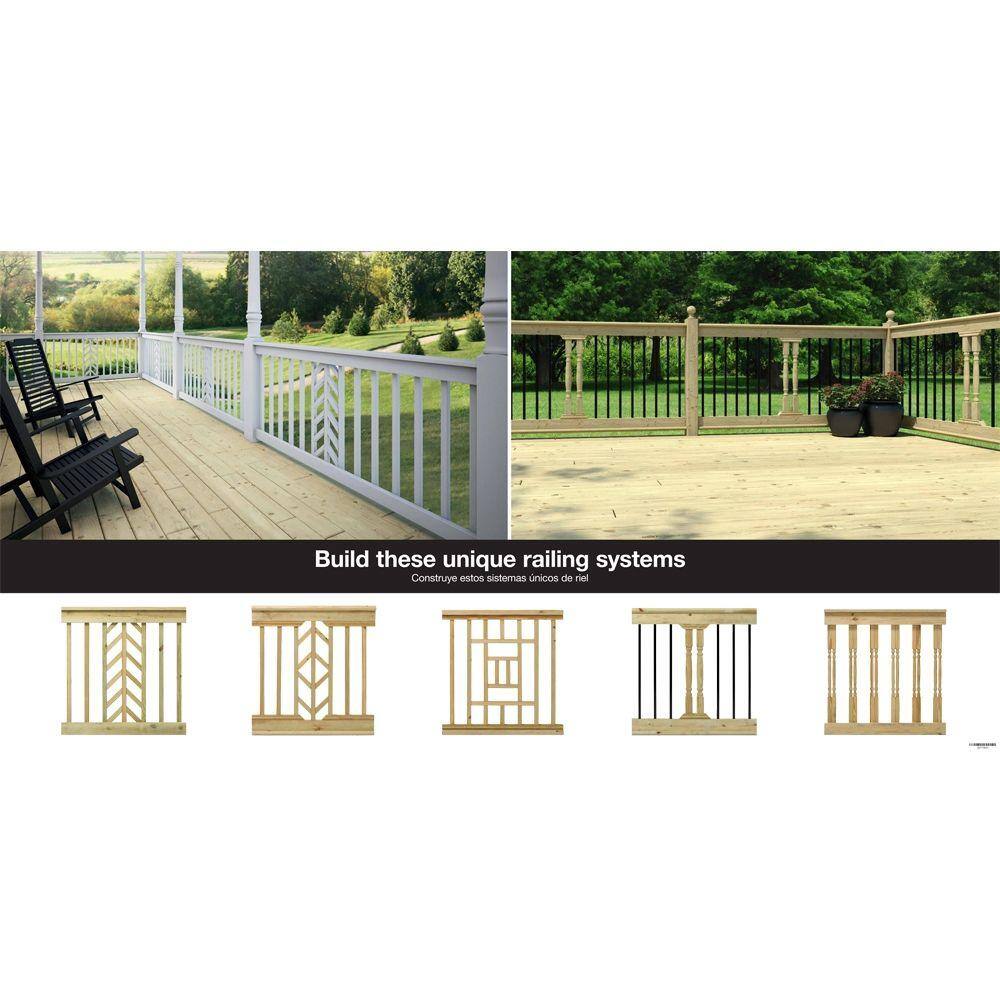 WeatherShield 2 in. x 2 in. x 42 in. Wood Pressure-Treated Mitered 1-End B1E Baluster (16-Pack) 186709