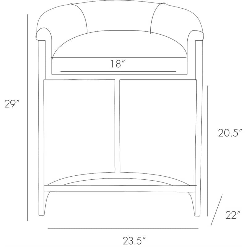 Arteriors Calvin Dove Counter Stool