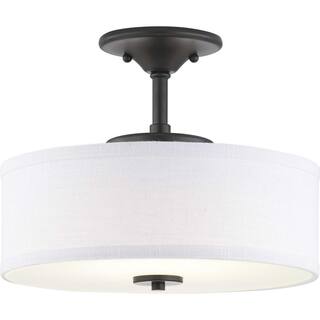 Progress Lighting Inspire Collection Graphite Integrated LED Semi-Flush Mount P350134-143-30