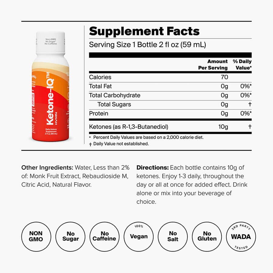 Box of HVMN Ketone-IQ Energy Fuel Shots