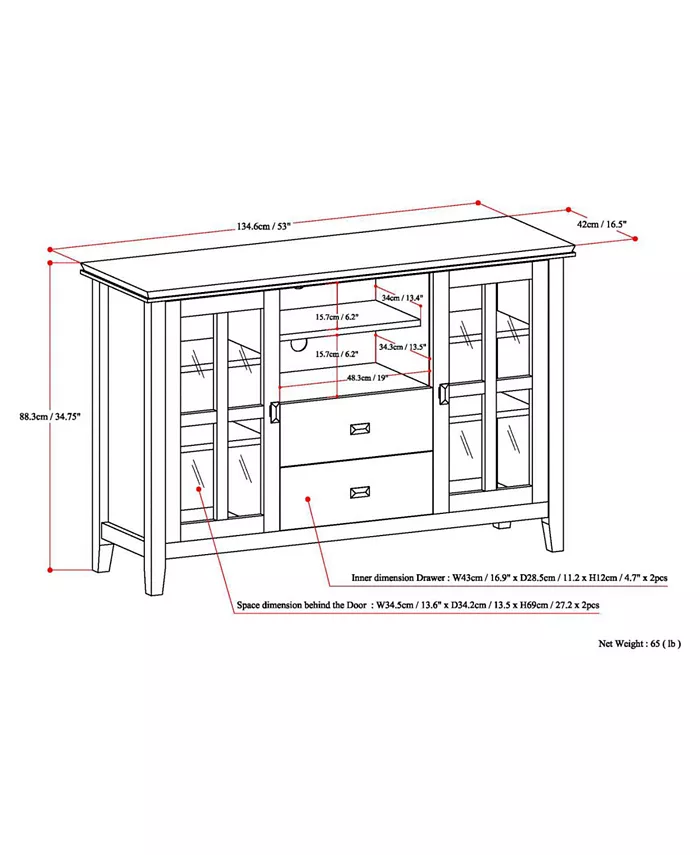 Simpli Home Bellevue Tall TV Stand