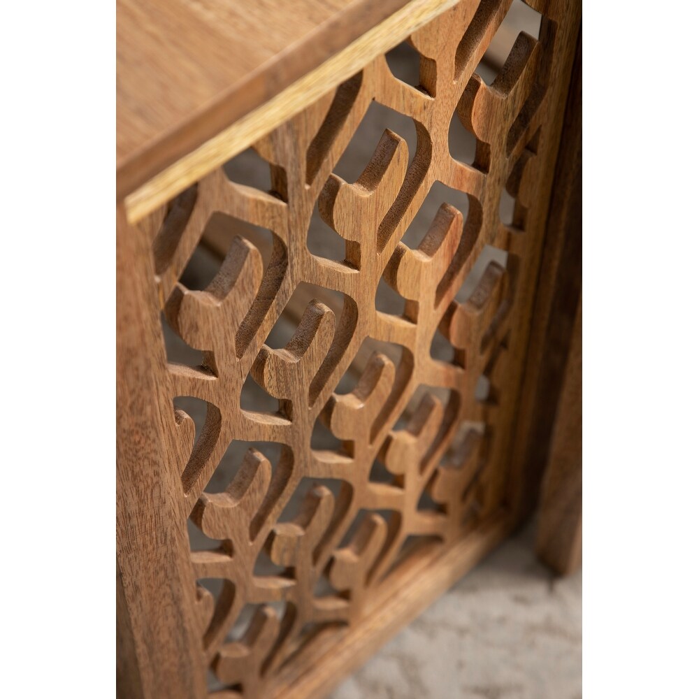 Kate and Laurel Karni Wooden Nesting Tables   2 Piece