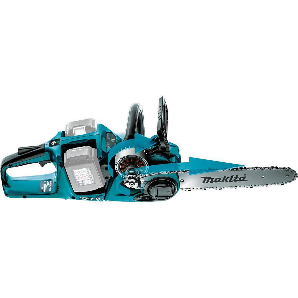 Makita LXT 14 in. 18V X2 (36V) Lithium-Ion Brushless Battery Rear Handle Chainsaw (Tool-Only) XCU03Z