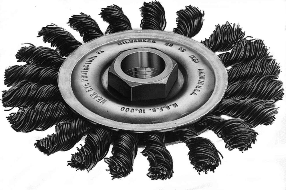 Milwaukee 4 in. Carbon Steel Full Cable Twist Knot Wheel 48-52-5030 from Milwaukee