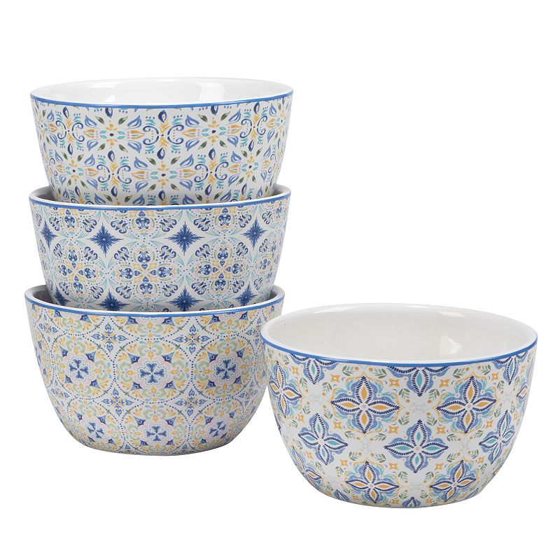 Certified International Lemonade 4-pc. Ice Cream Bowl Set