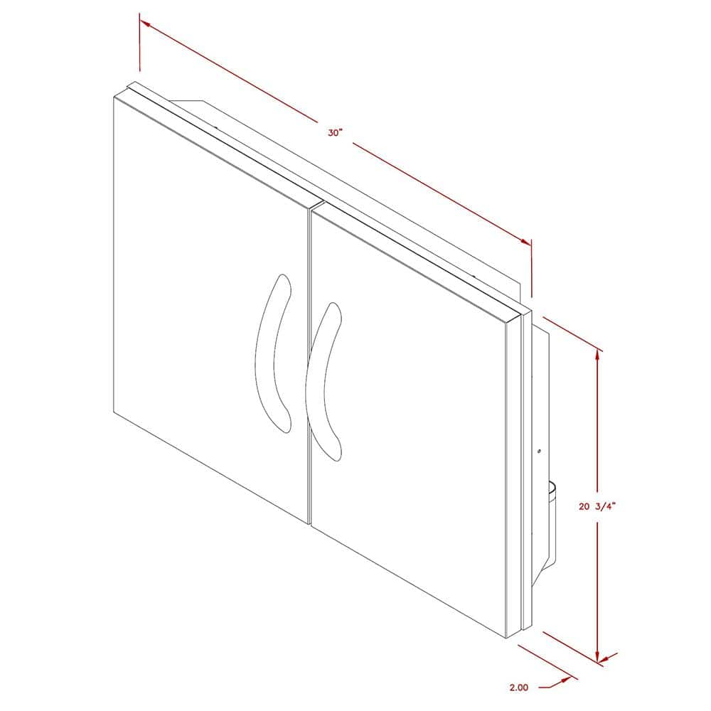 Cal Flame 30 in. Stainless Steel Double Access Door BBQ18839P-30