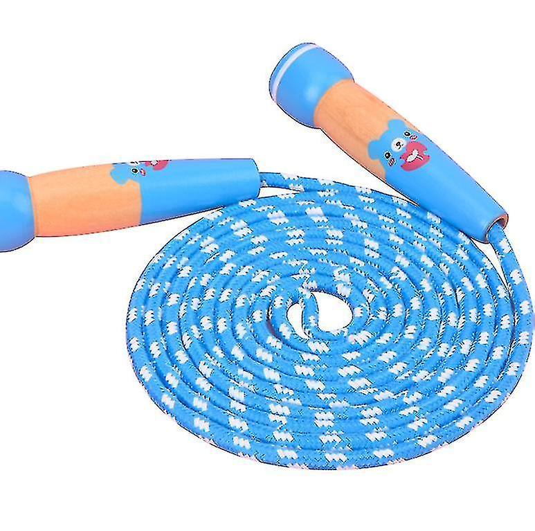 Toy Jump Rope For Kids Adjustable Skipping Rope With Wooden Handle， Outdoor Fitness Sports