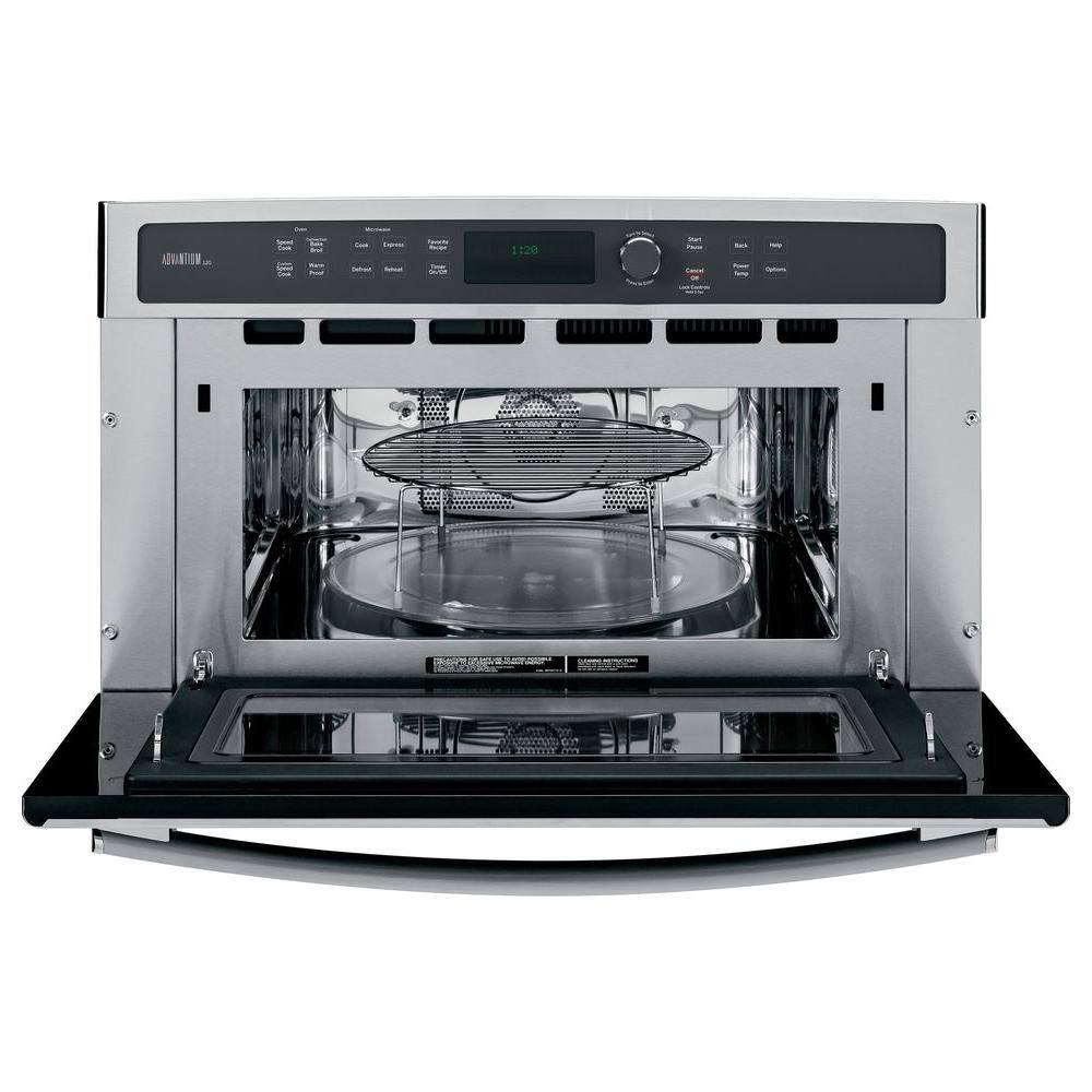 GE Profile Profile 30 in. Single Electric Wall Oven with Advantium Cooking in Stainless Steel PSB9120SFSS