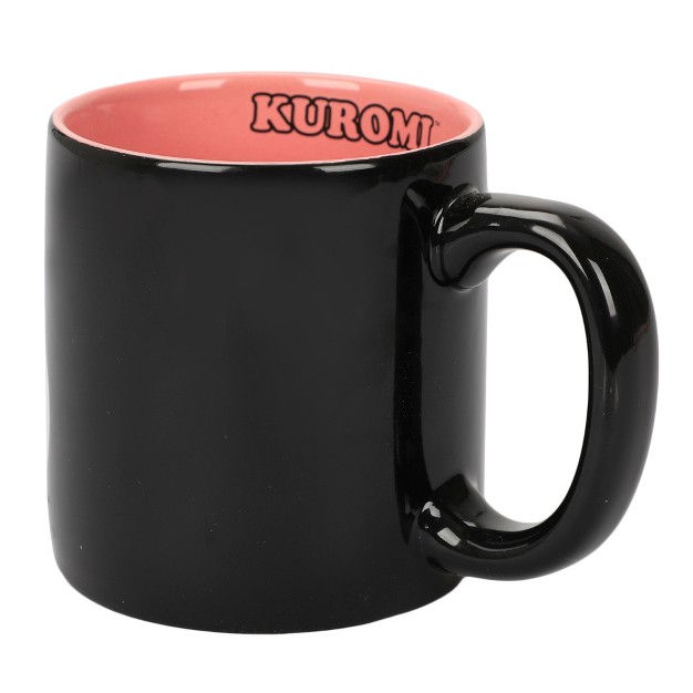 Kuromi Cute Character 16 Oz Black Ceramic Mug