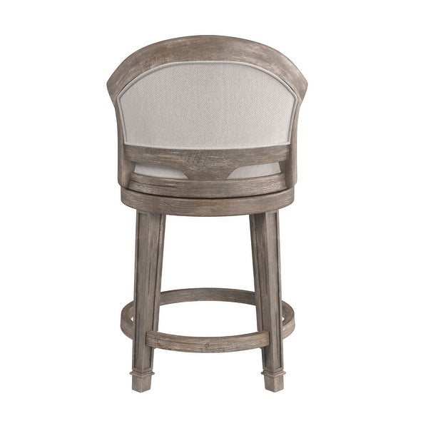 Hillsdale Furniture Monae Wood Upholstered Swivel Stool