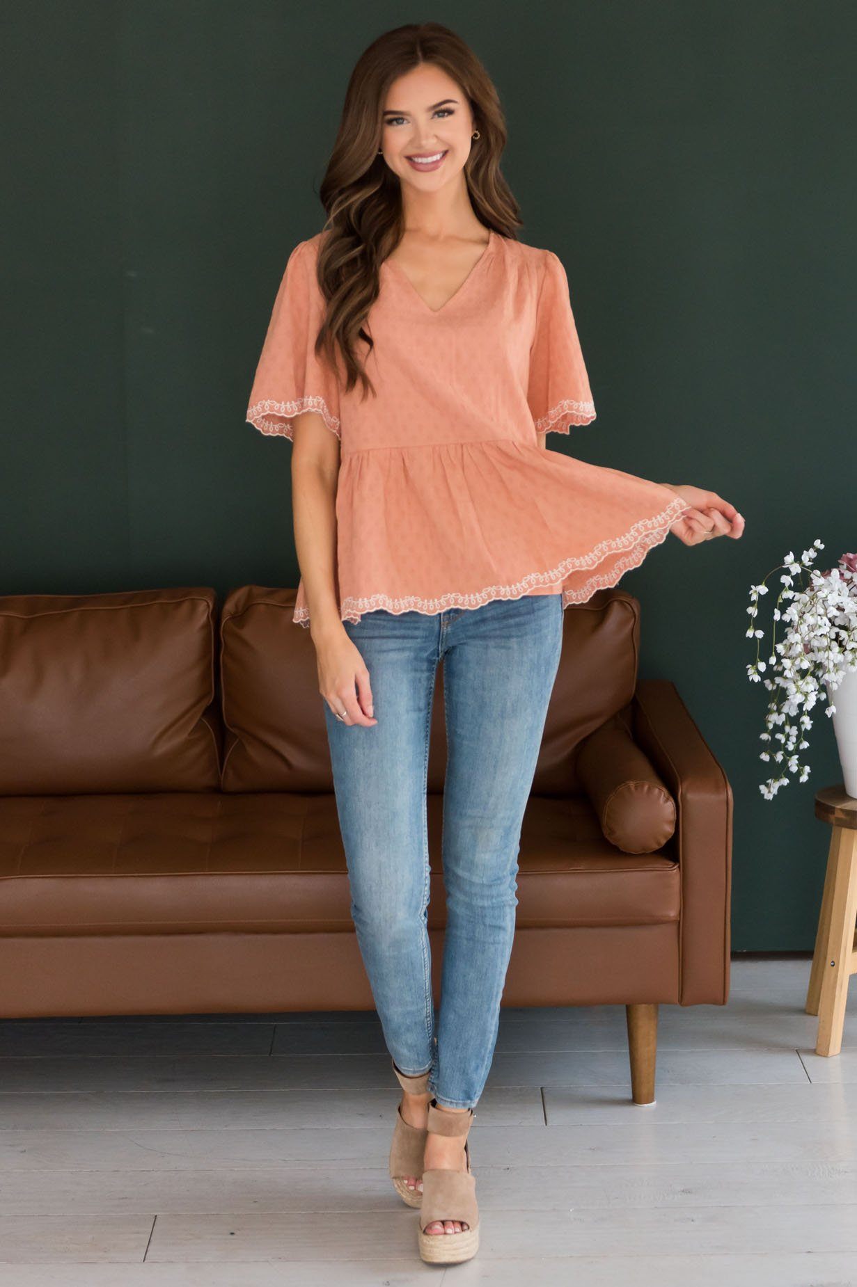 All Is Well Modest Babydoll Top