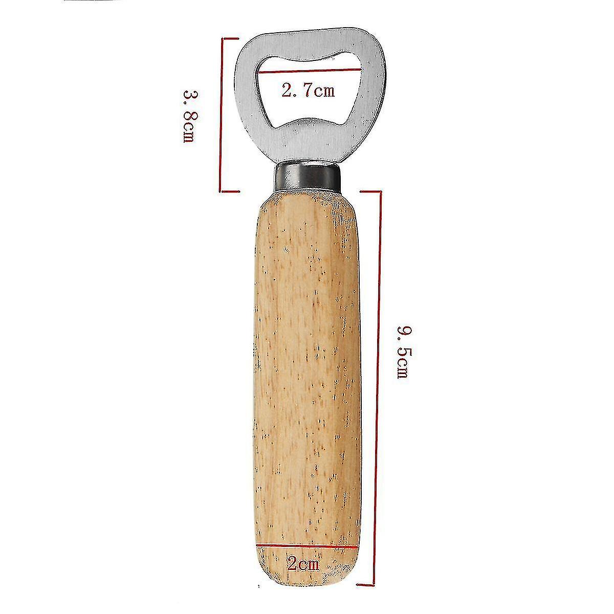 Wooden Bottle Opener Beer Can Opener Household Kitchen Bar Tools For Home Handle Handheld Wine Soda Glass Cap_as