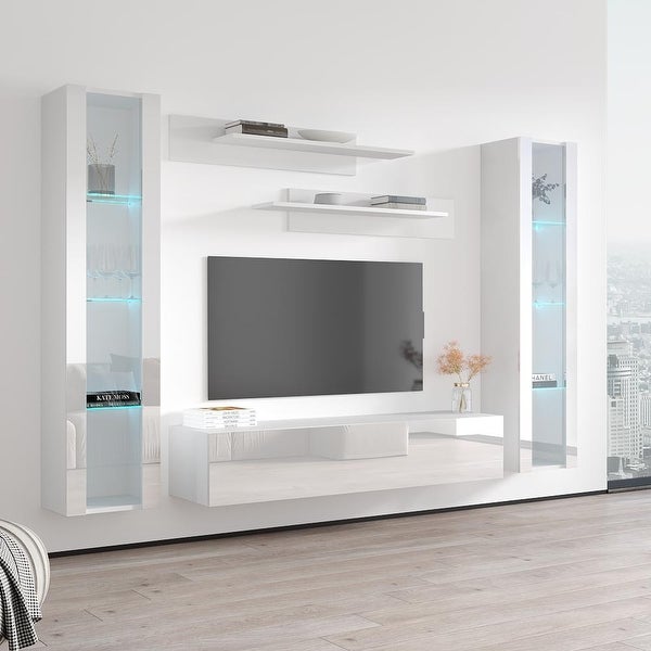 Fly AB2 30TV Wall-Mounted Floating Modern Entertainment Center