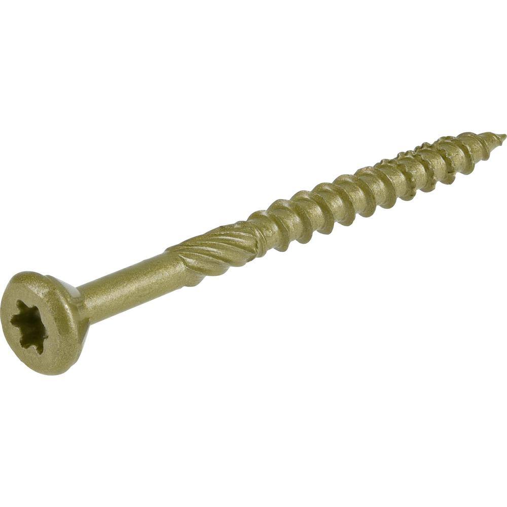 Everbilt #10 x 2-12 in. Star Drive Flat Head Exterior Wood Screws 5 lbs.-Box (415-Piece) 117356