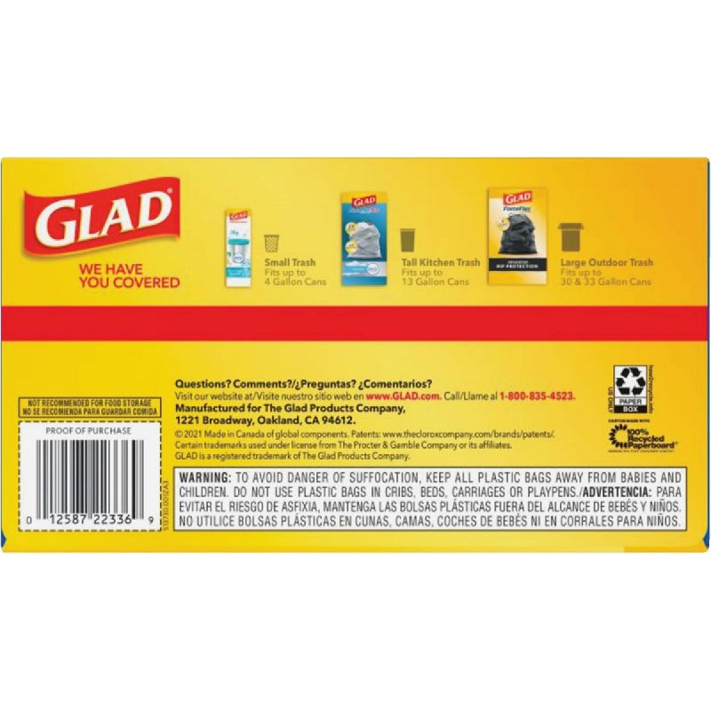 Glad Municipal Blue Recycling Trash Bag 13 Gal. Blue