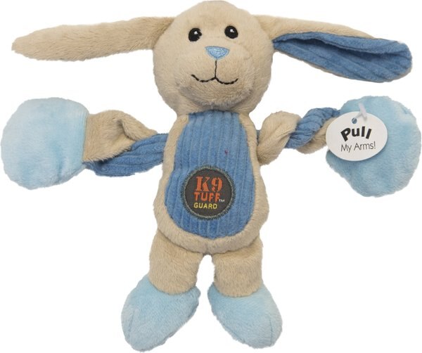 Charming Pet Baby Pulleez Bunny Squeaky Plush Dog Toy