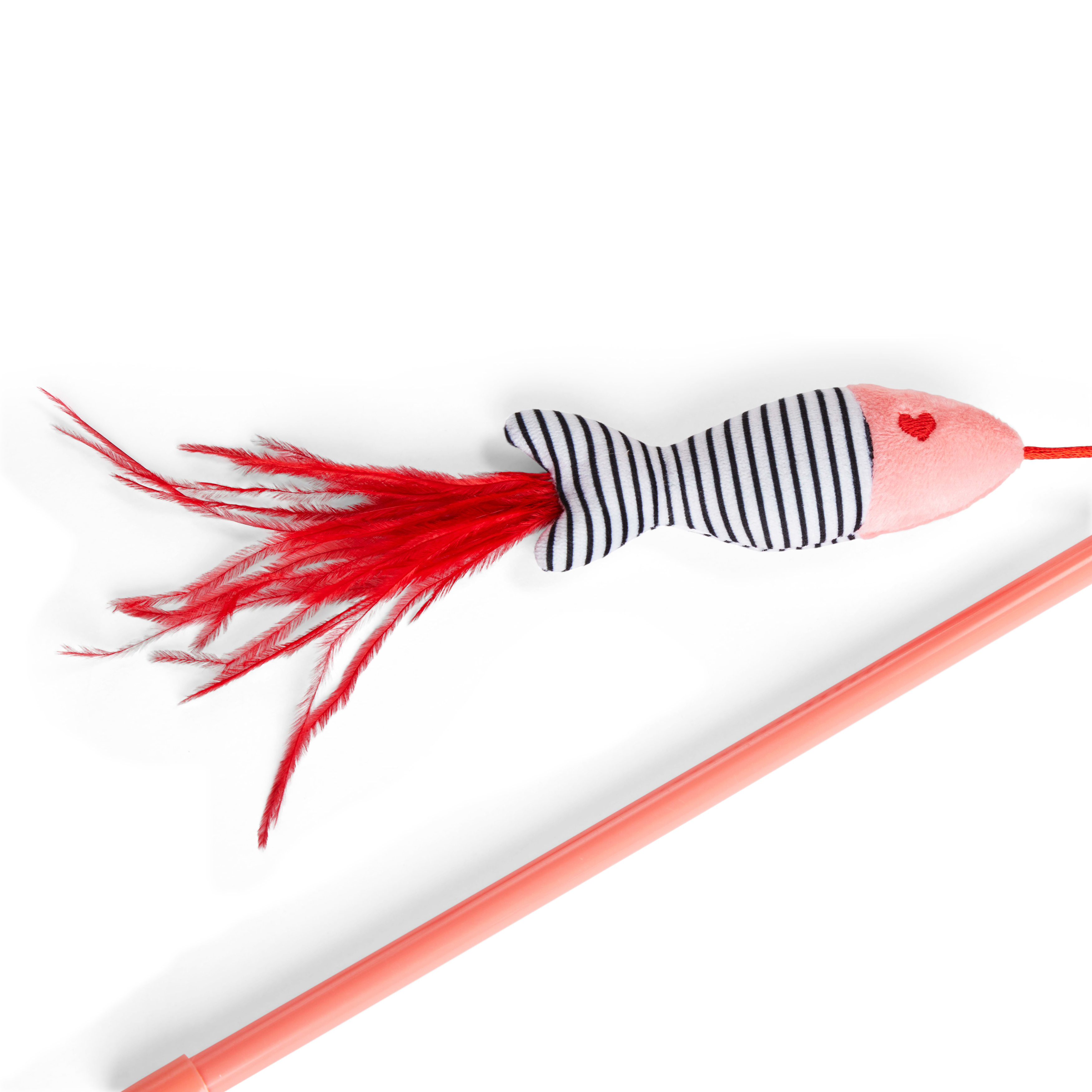 YOULY Valentines Day Fish Teaser Cat Toy