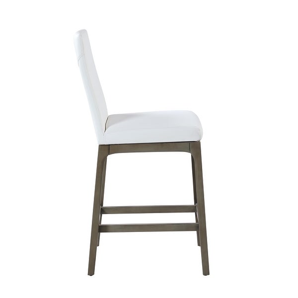 Somette Modern Counter Stool with Solid Wood Base