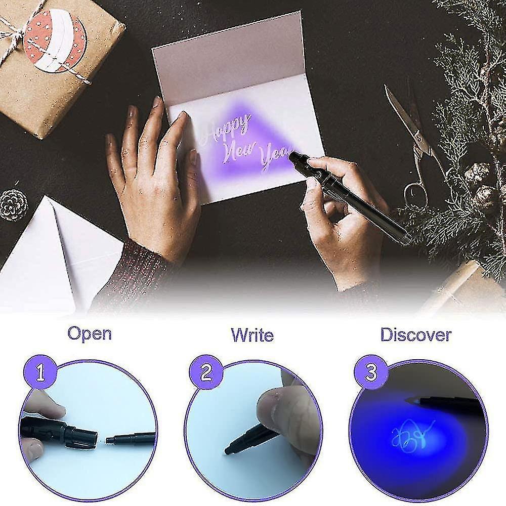 Invisible Ink Pen 7pcs Latest Spy Pen With Uv Light Magic Spy Marker Kid Pens For Secret Birthday Me