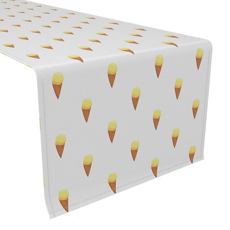 Table Runner， 100% Polyester， 12x72， Ice Cream Cones