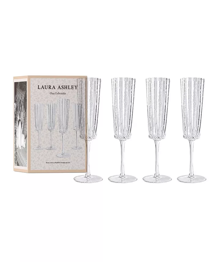 Laura Ashley Champagne Glasses Set of 4