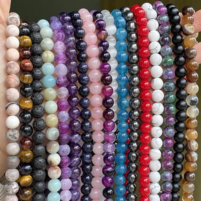 Natural Round Beads Bracelet (40pcs)