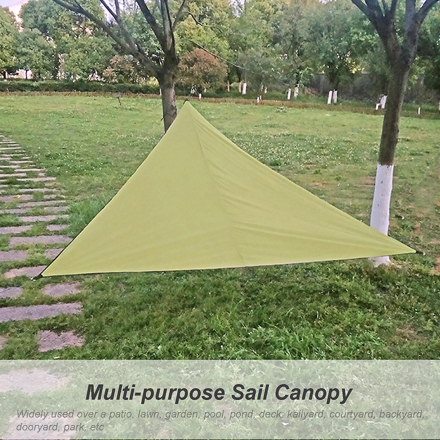 13ft Rain Fly Uv Resistant Sun Shade Sail Canopy Waterproof Heavy Duty Triangle 210t Polyester Awning Sand Sunshade For Outdoor Patio Garden Backyard