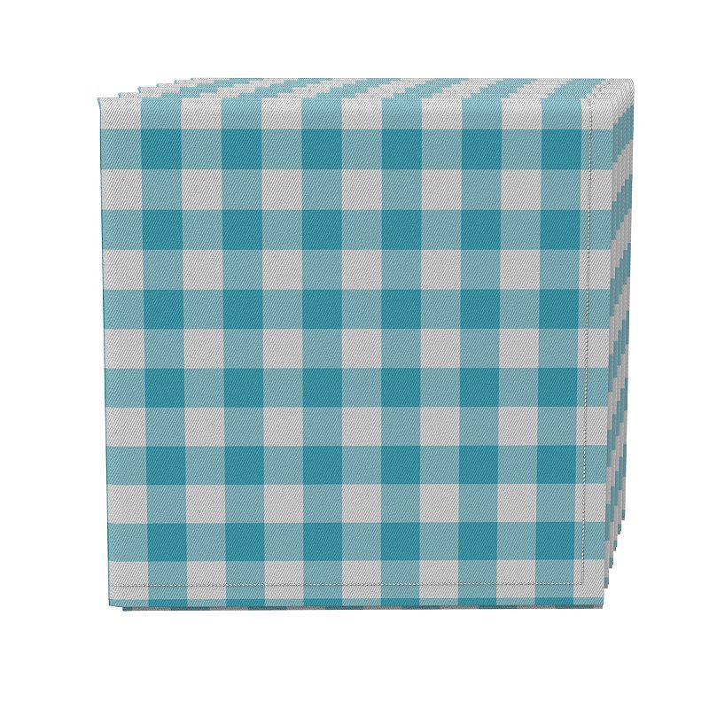 Napkin Set of 4， 100% Cotton， 20x20， Plaid 20